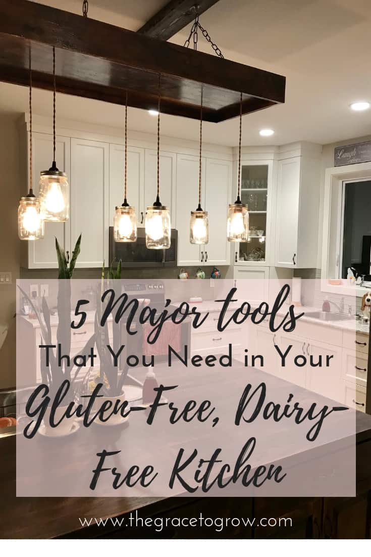 Cooking and baking gluten-free and dairy-free doesn't have to be a struggle. Here are the 5 tools you need to make your gluten-free, dairy-free kitchen a success. #kitchen #wholefoods #realfood #glutenfree #dairyfree