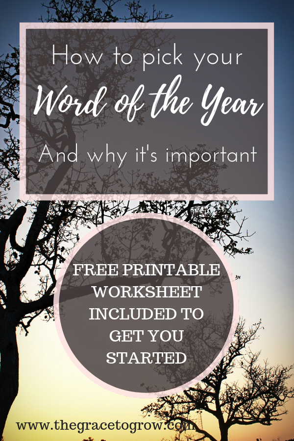How to pick a word of the year... and why it's so important. FREE WORSKHEET included to help you identify YOUR word of the year. #wordoftheyear #resolution #newyearsresolution #intention #purpose #faith